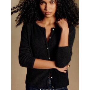 Sezane Black Gaspard Cardigan Sweater